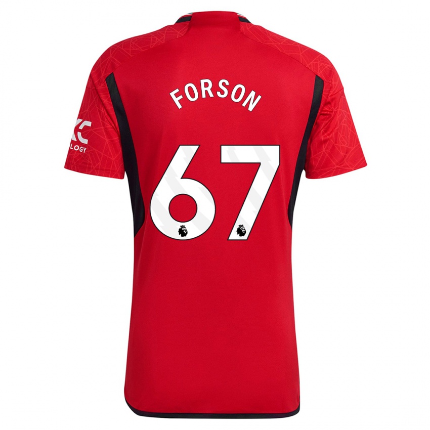 Mænd Omari Forson #67 Rød Hjemmebane Spillertrøjer 2023/24 Trøje T-Shirt