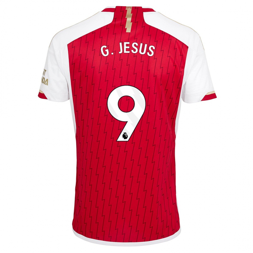 Mænd Gabriel Jesus #9 Rød Hjemmebane Spillertrøjer 2023/24 Trøje T-Shirt