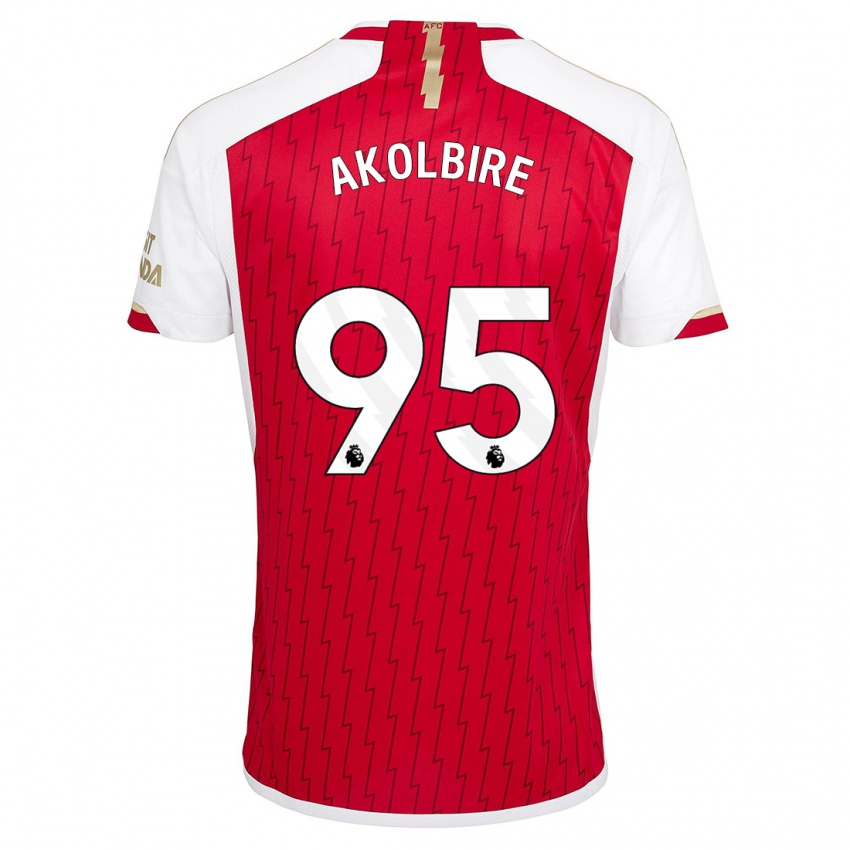 Mænd Bless Akolbire #95 Rød Hjemmebane Spillertrøjer 2023/24 Trøje T-Shirt