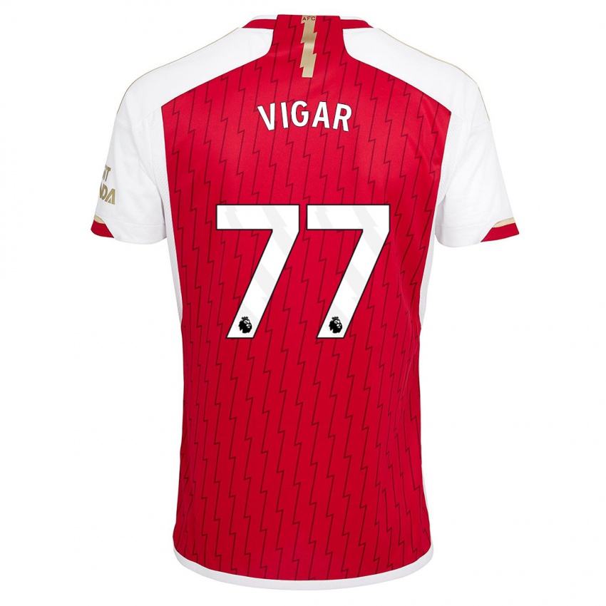 Mænd Billy Vigar #77 Rød Hjemmebane Spillertrøjer 2023/24 Trøje T-Shirt