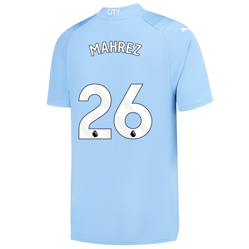 Mænd Riyad Mahrez #26 Lyseblå Hjemmebane Spillertrøjer 2023/24 Trøje T-Shirt