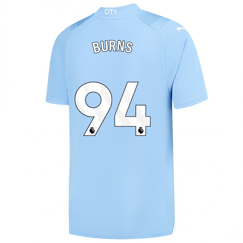 Mænd Finley Burns #94 Lyseblå Hjemmebane Spillertrøjer 2023/24 Trøje T-Shirt