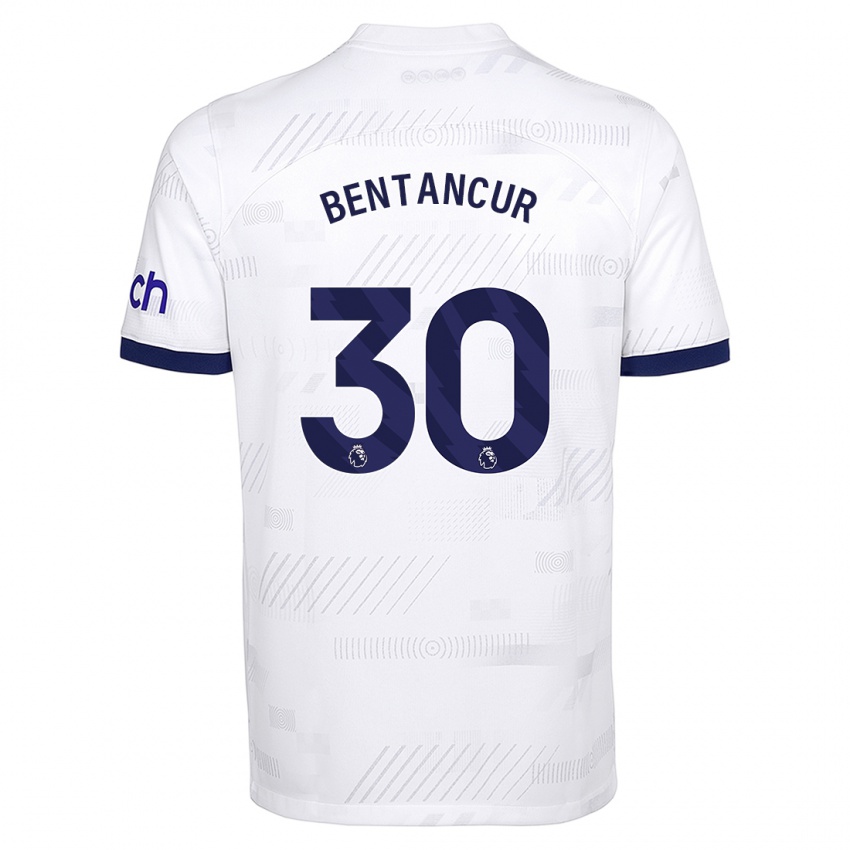 Mænd Rodrigo Bentancur #30 Hvid Hjemmebane Spillertrøjer 2023/24 Trøje T-Shirt