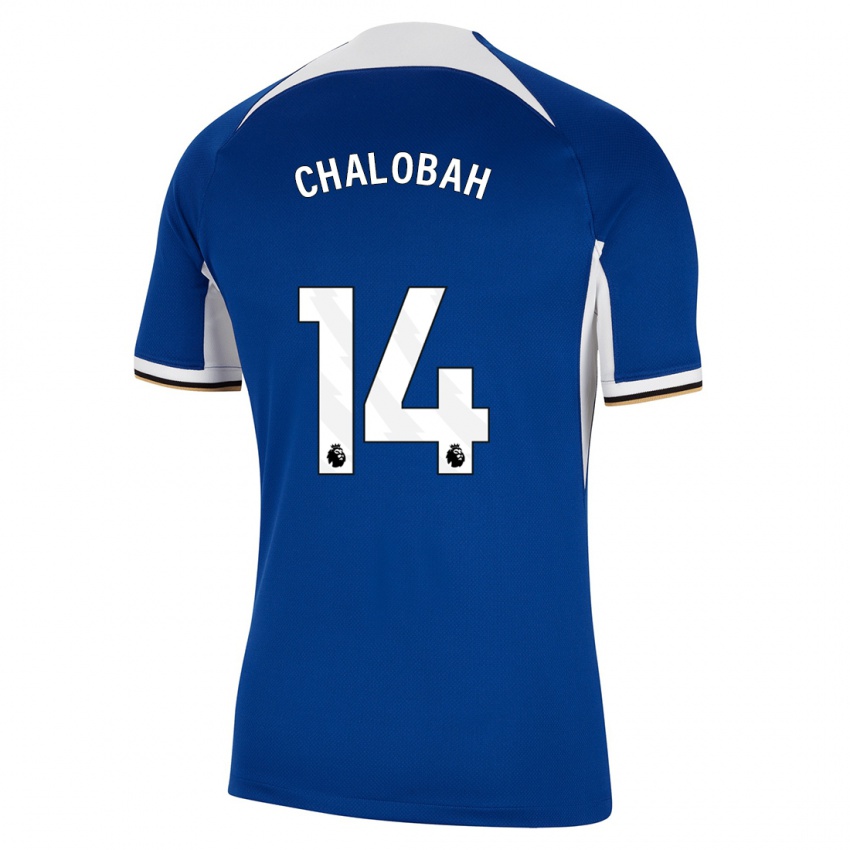 Mænd Trevoh Chalobah #14 Blå Hjemmebane Spillertrøjer 2023/24 Trøje T-Shirt