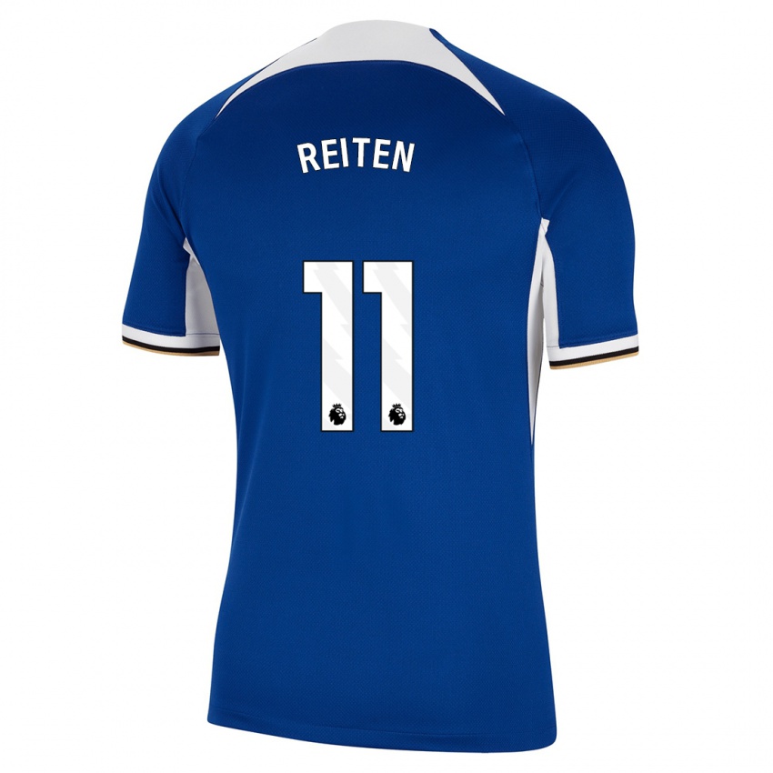 Mænd Guro Reiten #11 Blå Hjemmebane Spillertrøjer 2023/24 Trøje T-Shirt