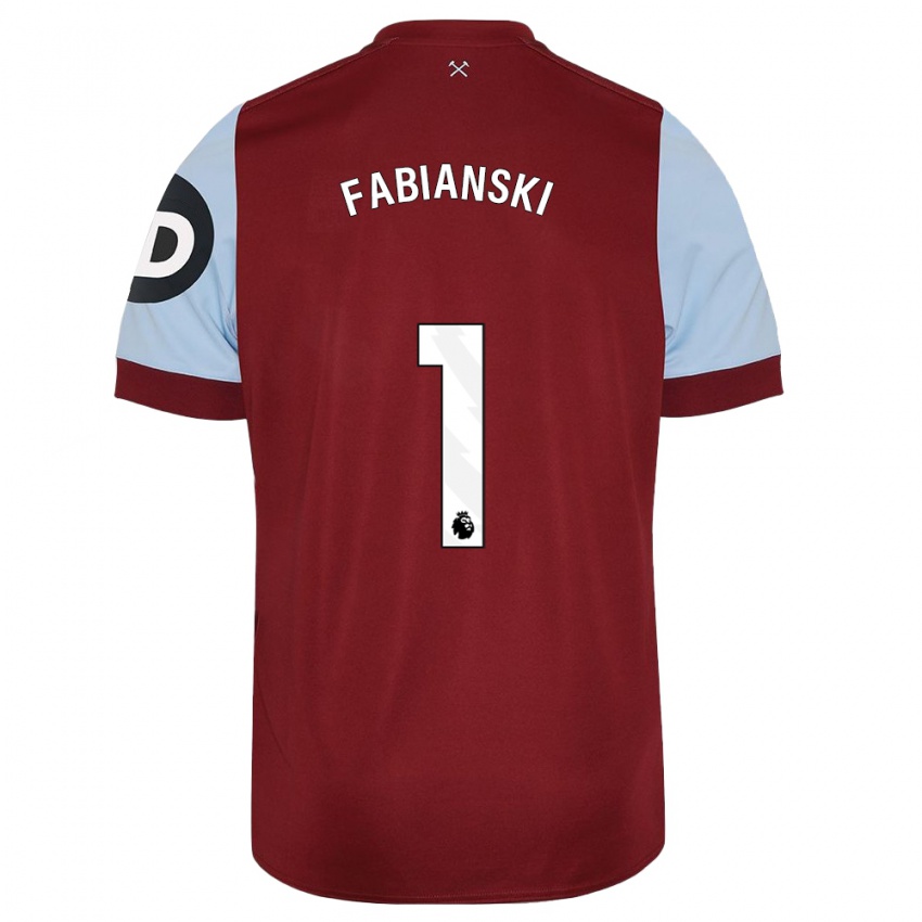 Mænd Lukasz Fabianski #1 Rødbrun Hjemmebane Spillertrøjer 2023/24 Trøje T-Shirt