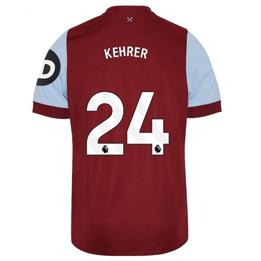 Mænd Thilo Kehrer #24 Rødbrun Hjemmebane Spillertrøjer 2023/24 Trøje T-Shirt