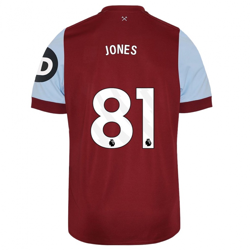 Mænd Liam Jones #81 Rødbrun Hjemmebane Spillertrøjer 2023/24 Trøje T-Shirt