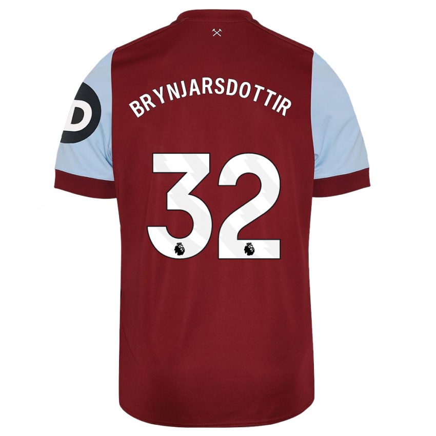 Mænd Dagny Brynjarsdottir #32 Rødbrun Hjemmebane Spillertrøjer 2023/24 Trøje T-Shirt