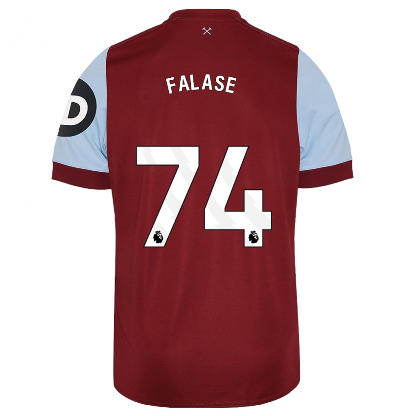 Mænd Asher Falase #74 Rødbrun Hjemmebane Spillertrøjer 2023/24 Trøje T-Shirt