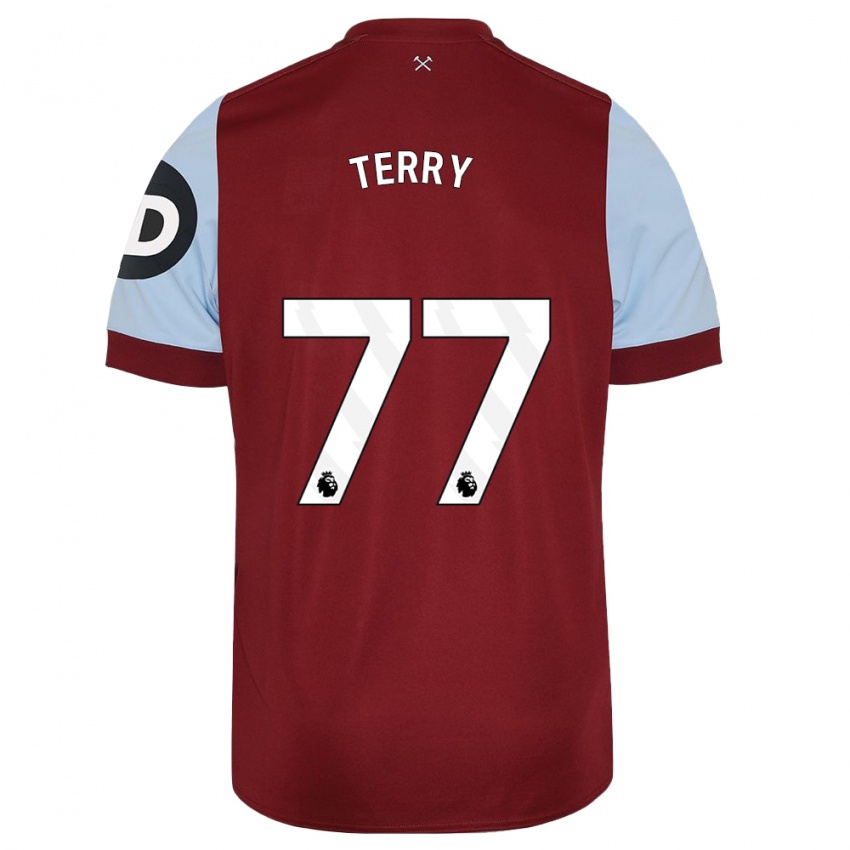 Mænd Mason Terry #77 Rødbrun Hjemmebane Spillertrøjer 2023/24 Trøje T-Shirt