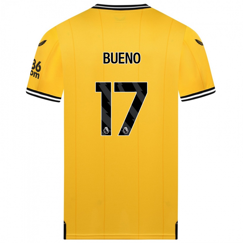 Mænd Hugo Bueno #17 Gul Hjemmebane Spillertrøjer 2023/24 Trøje T-Shirt