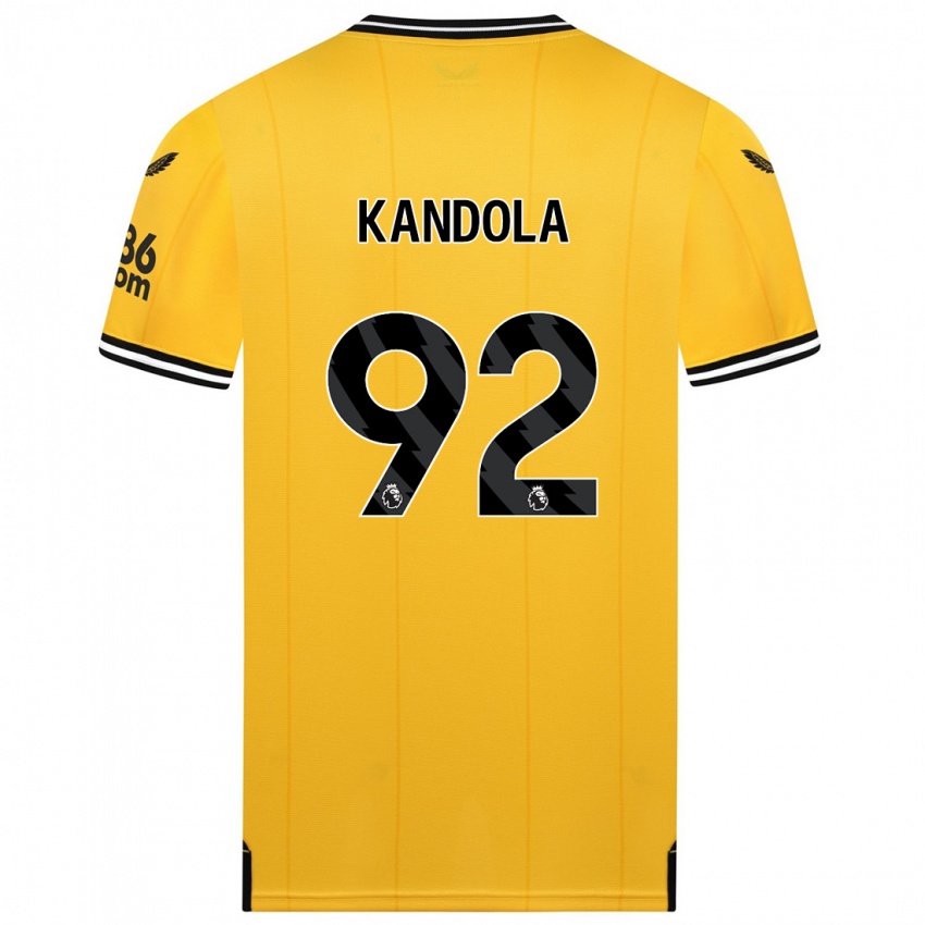 Mænd Kam Kandola #92 Gul Hjemmebane Spillertrøjer 2023/24 Trøje T-Shirt