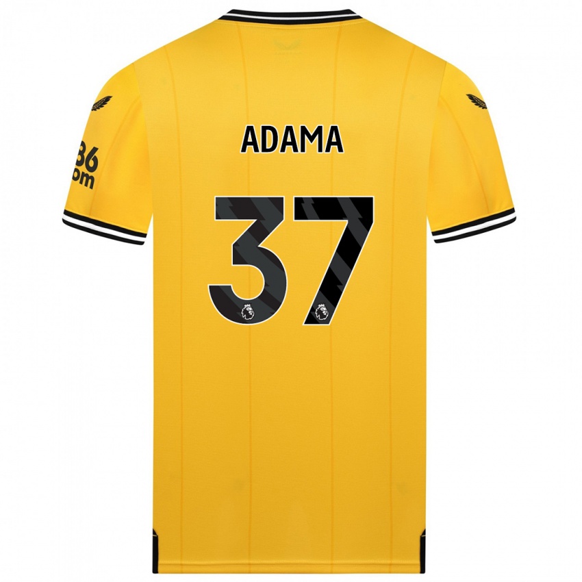 Mænd Adama Traore #37 Gul Hjemmebane Spillertrøjer 2023/24 Trøje T-Shirt