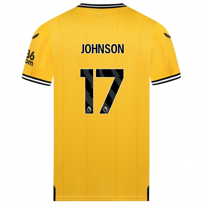 Mænd Katie Johnson #17 Gul Hjemmebane Spillertrøjer 2023/24 Trøje T-Shirt