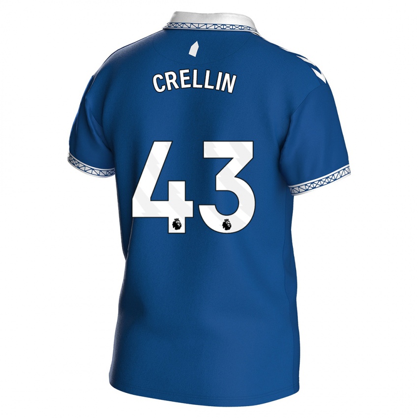Mænd Billy Crellin #43 Kongeblå Hjemmebane Spillertrøjer 2023/24 Trøje T-Shirt
