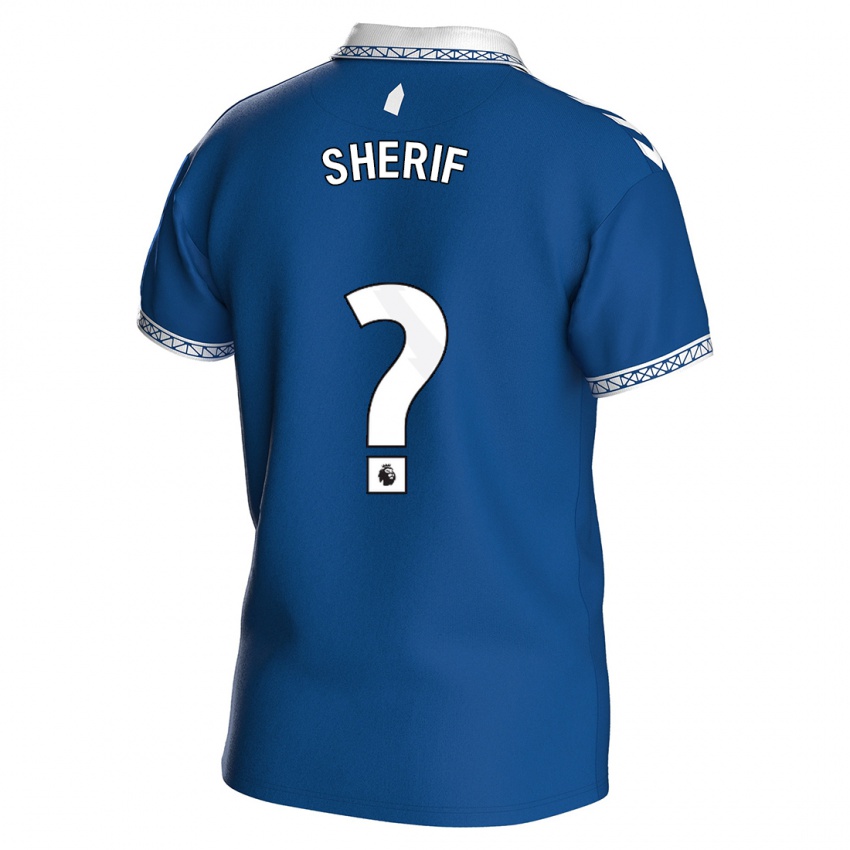 Mænd Martin Sherif #0 Kongeblå Hjemmebane Spillertrøjer 2023/24 Trøje T-Shirt