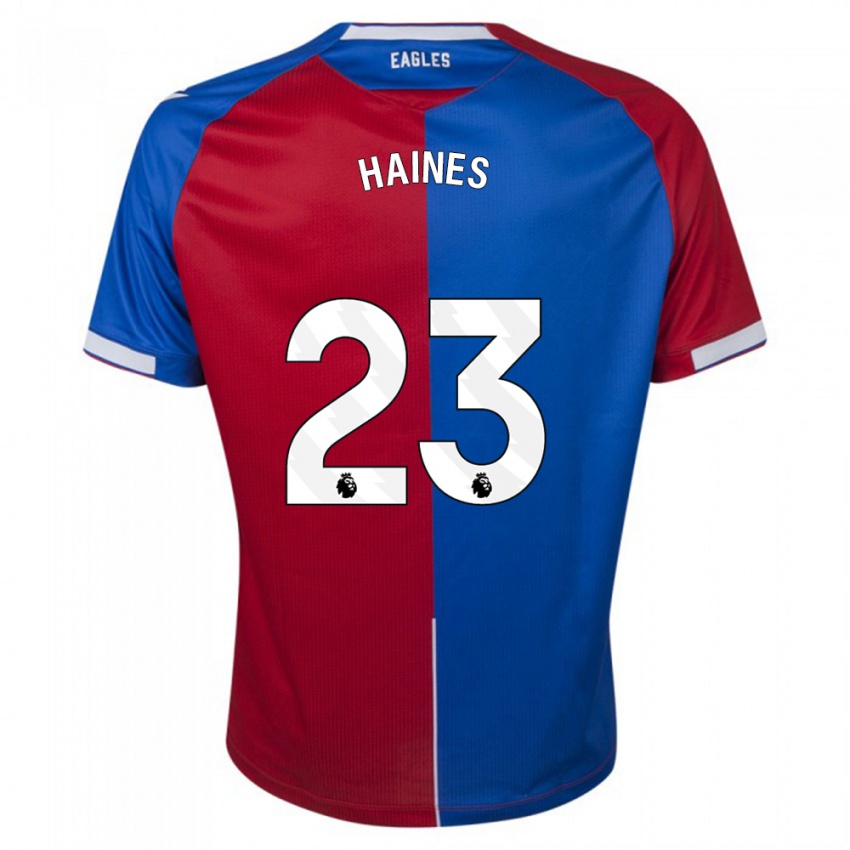 Mænd Coral-Jade Haines #23 Rød Blå Hjemmebane Spillertrøjer 2023/24 Trøje T-Shirt