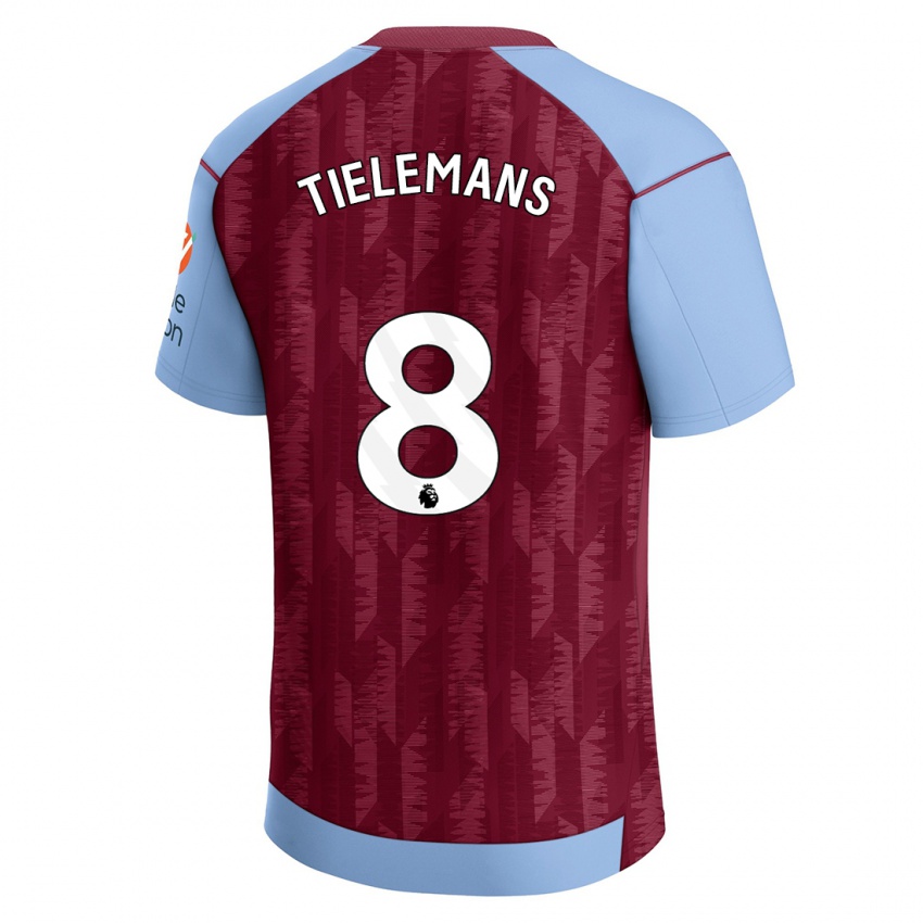 Mænd Youri Tielemans #8 Klaret Blå Hjemmebane Spillertrøjer 2023/24 Trøje T-Shirt