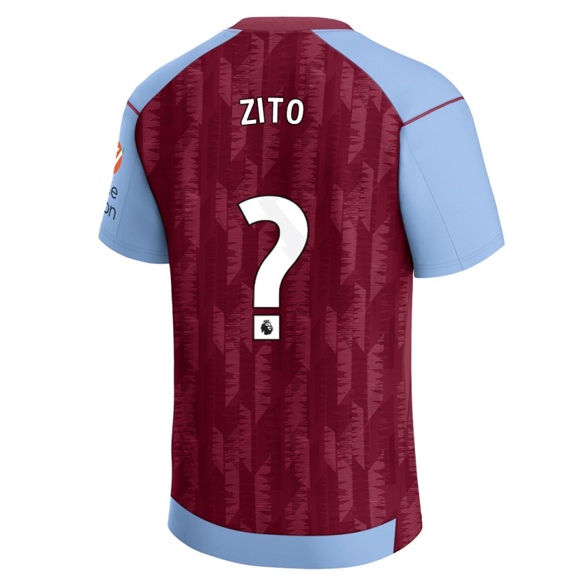 Mænd Patrick Zito #0 Klaret Blå Hjemmebane Spillertrøjer 2023/24 Trøje T-Shirt