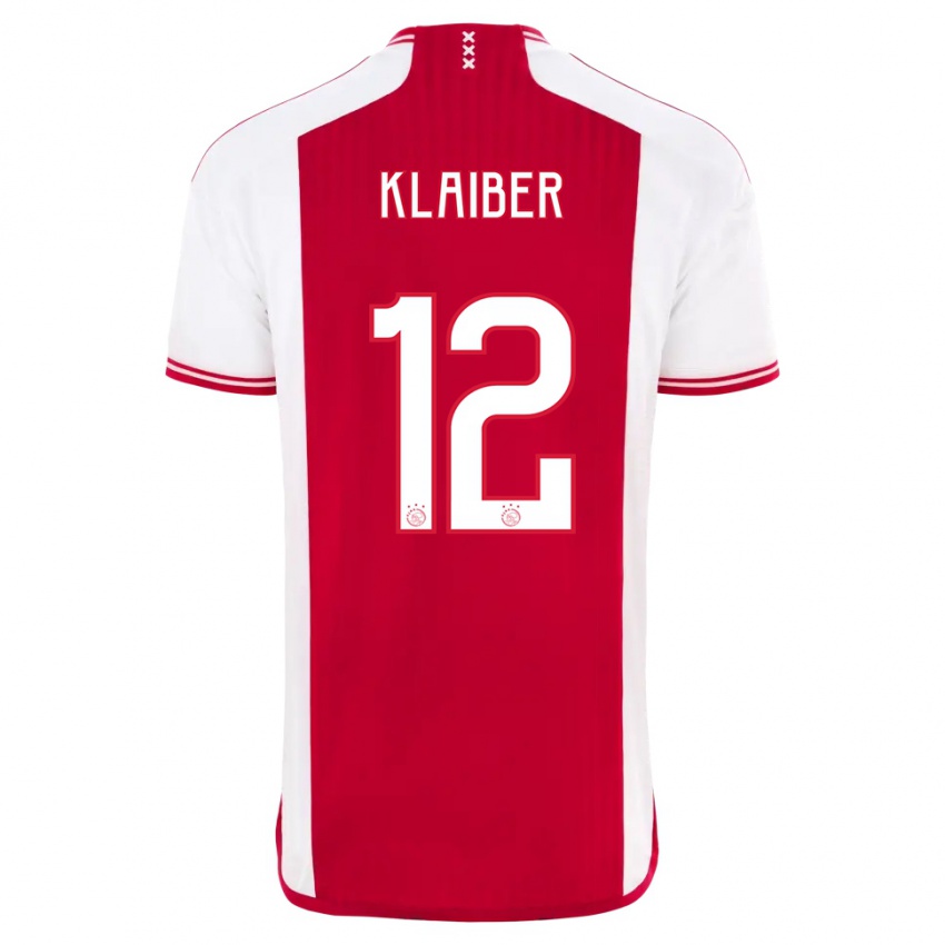 Mænd Sean Klaiber #12 Rød Hvid Hjemmebane Spillertrøjer 2023/24 Trøje T-Shirt