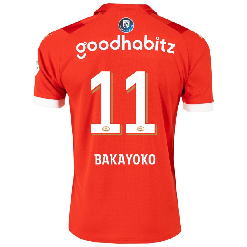 Mænd Johan Bakayoko #11 Rød Hjemmebane Spillertrøjer 2023/24 Trøje T-Shirt