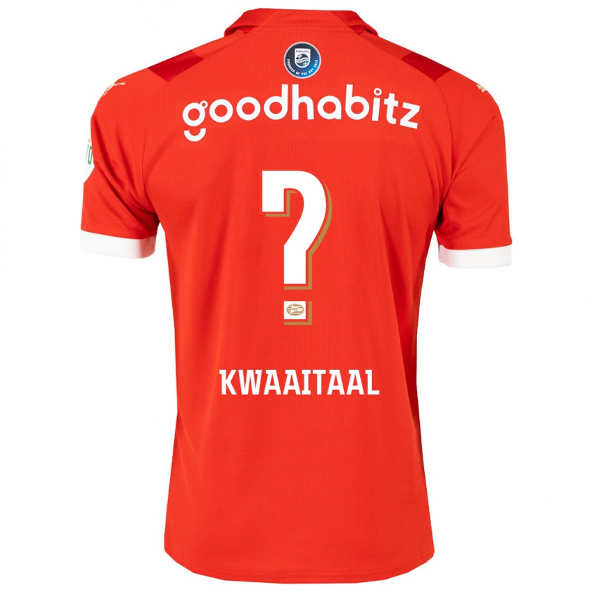 Mænd Julian Kwaaitaal #0 Rød Hjemmebane Spillertrøjer 2023/24 Trøje T-Shirt