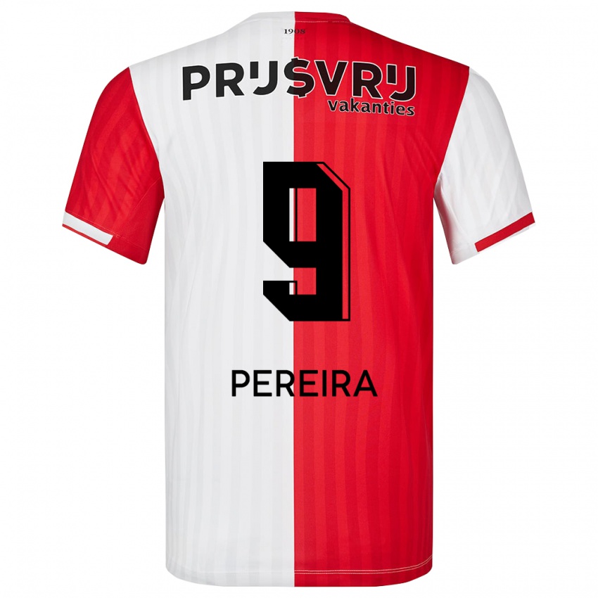 Mænd Danilo Pereira #9 Rød Hvid Hjemmebane Spillertrøjer 2023/24 Trøje T-Shirt