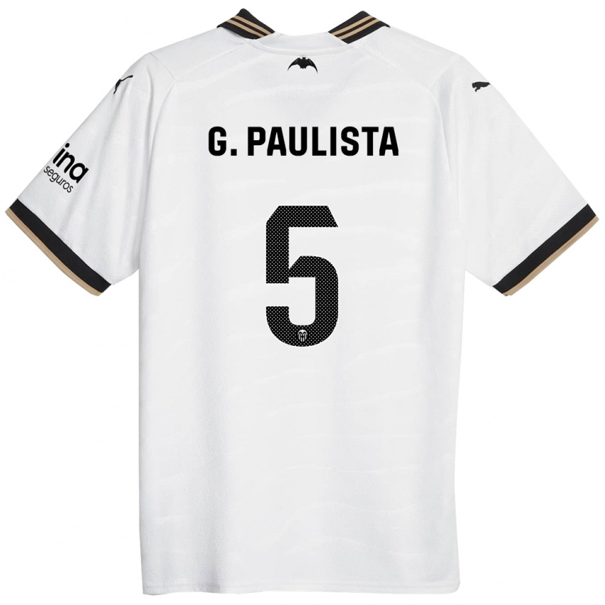 Mænd Gabriel Paulista #5 Hvid Hjemmebane Spillertrøjer 2023/24 Trøje T-Shirt