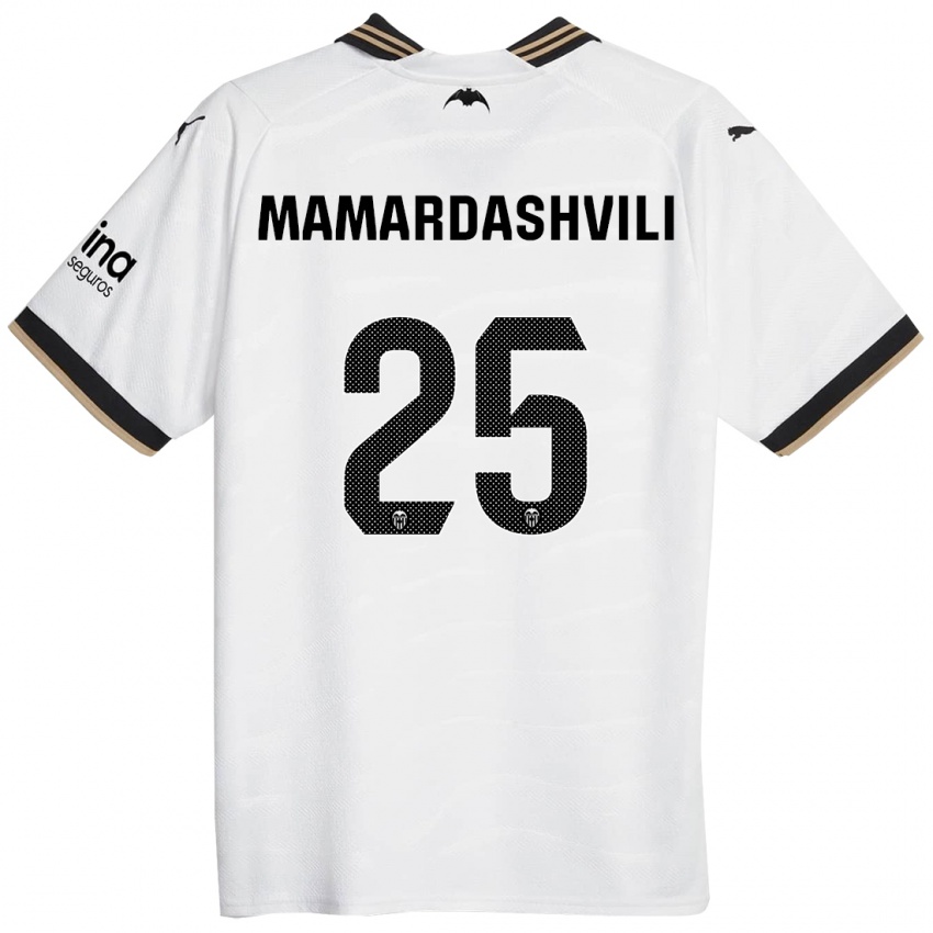 Mænd Giorgi Mamardashvili #25 Hvid Hjemmebane Spillertrøjer 2023/24 Trøje T-Shirt