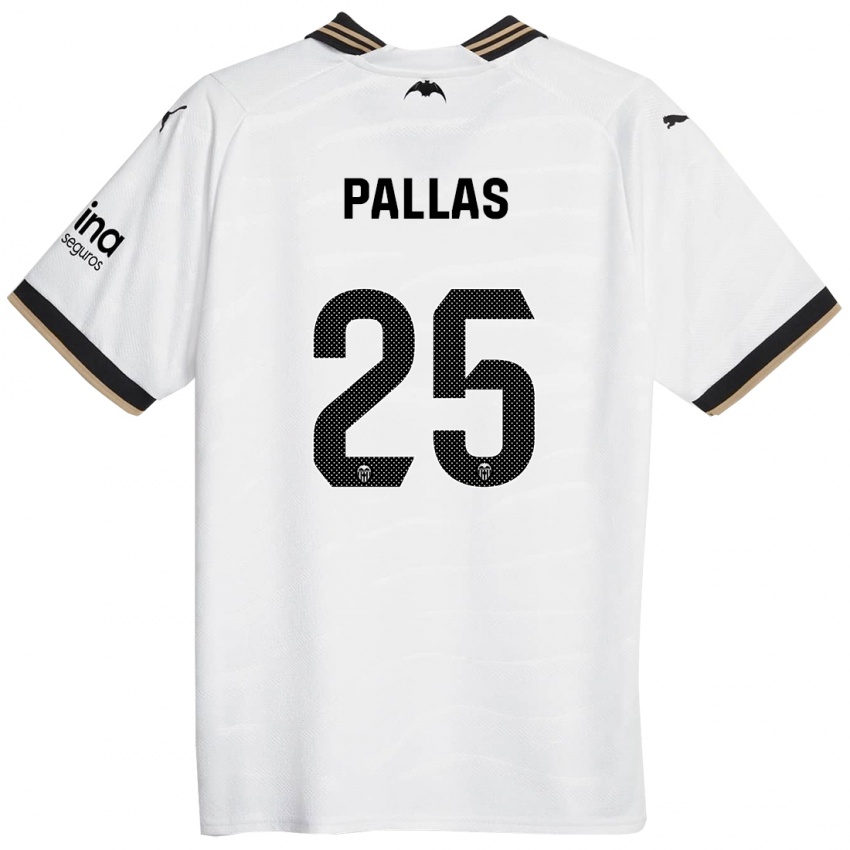 Mænd Nerea Pallas #25 Hvid Hjemmebane Spillertrøjer 2023/24 Trøje T-Shirt