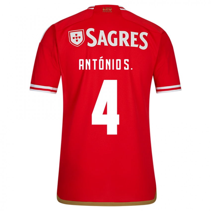 Mænd Antonio Silva #4 Rød Hjemmebane Spillertrøjer 2023/24 Trøje T-Shirt