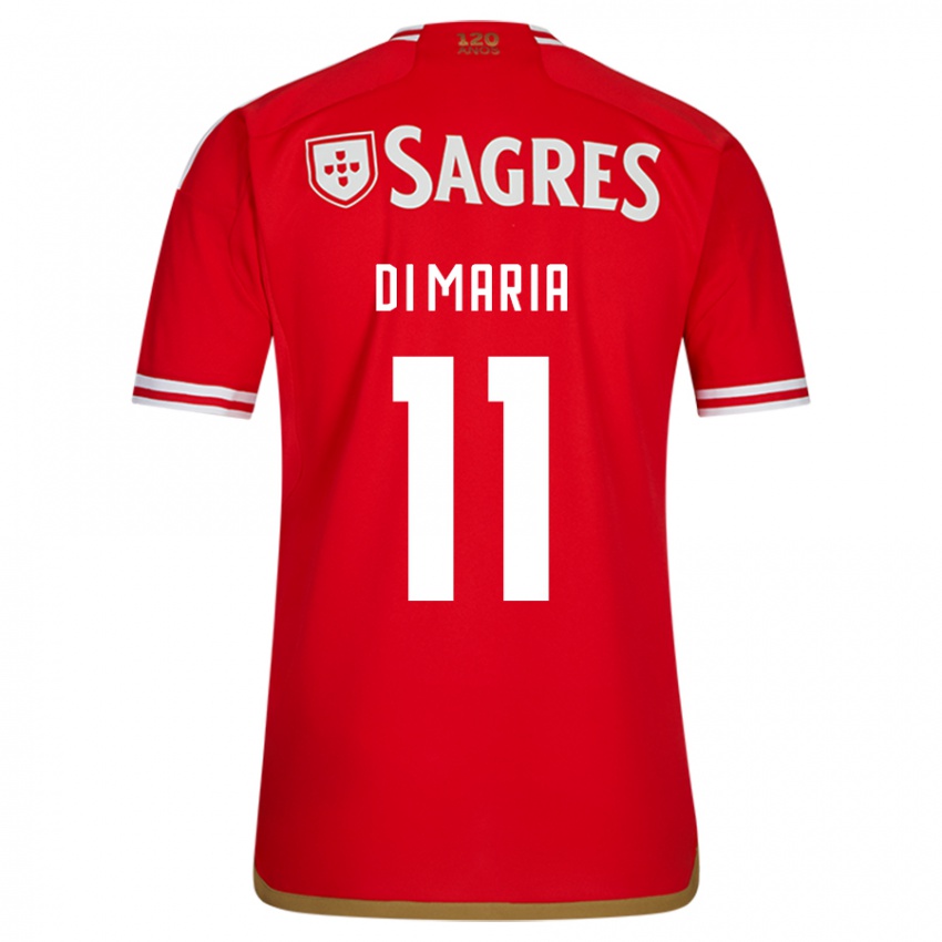 Mænd Angel Di Maria #11 Rød Hjemmebane Spillertrøjer 2023/24 Trøje T-Shirt