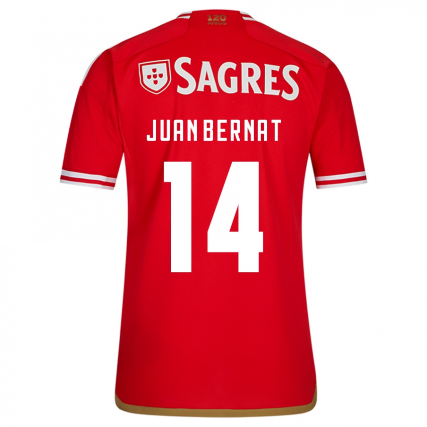 Mænd Juan Bernat #14 Rød Hjemmebane Spillertrøjer 2023/24 Trøje T-Shirt