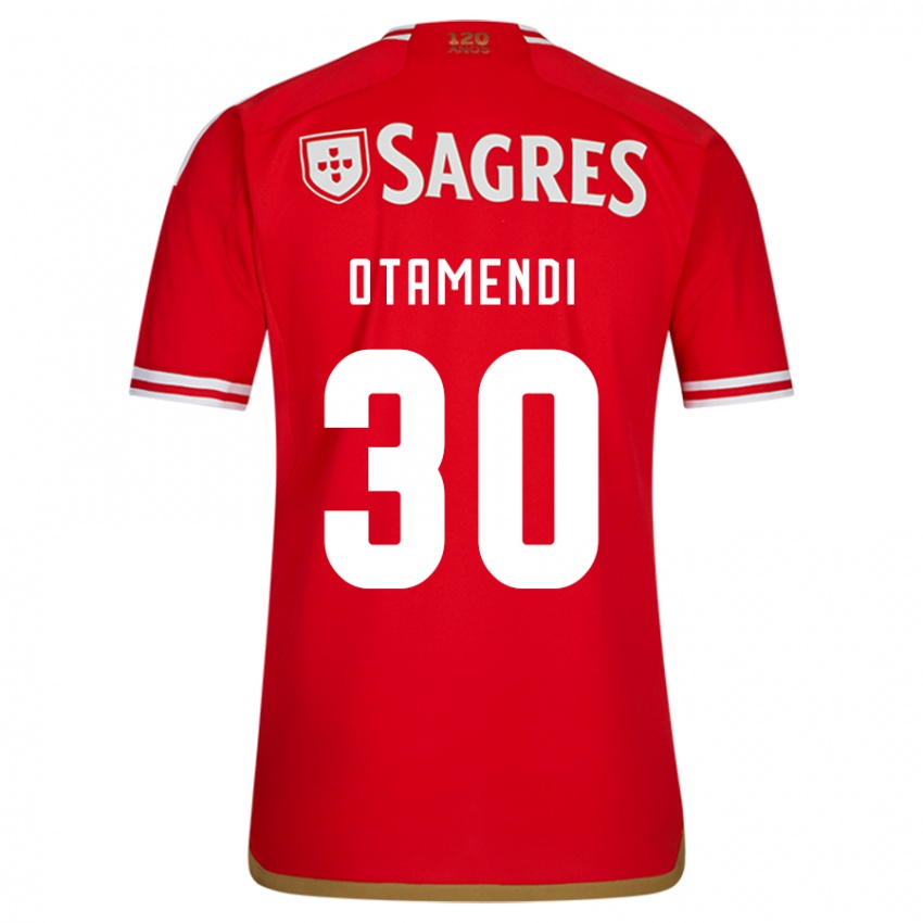 Mænd Nicolas Otamendi #30 Rød Hjemmebane Spillertrøjer 2023/24 Trøje T-Shirt