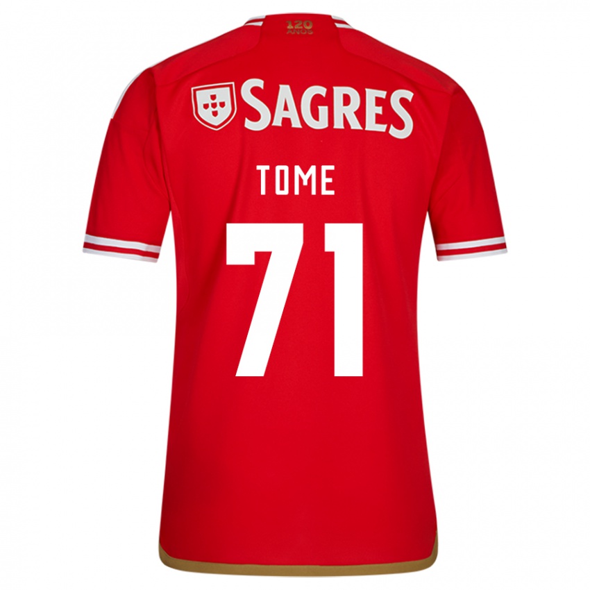 Mænd Joao Tome #71 Rød Hjemmebane Spillertrøjer 2023/24 Trøje T-Shirt