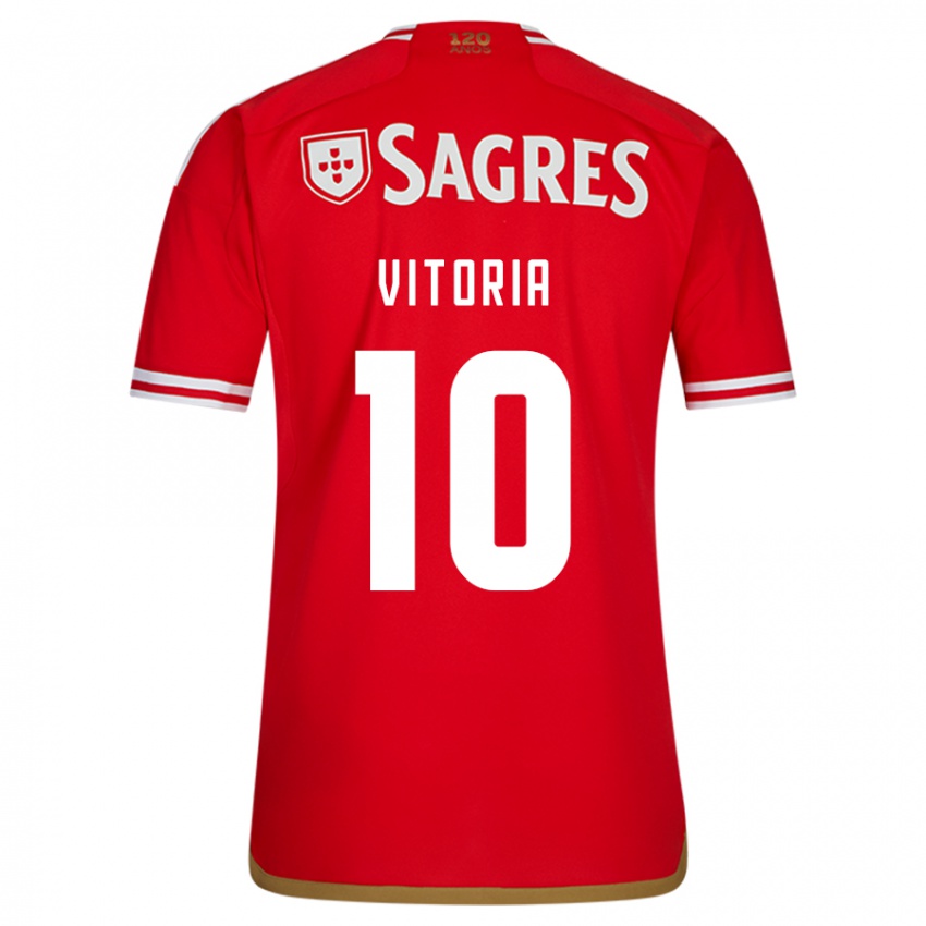 Mænd Ana Vitoria #10 Rød Hjemmebane Spillertrøjer 2023/24 Trøje T-Shirt