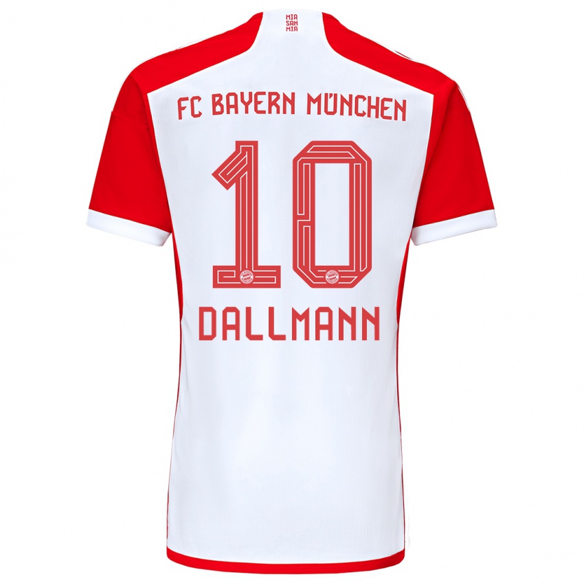 Mænd Linda Dallmann #10 Rød Hvid Hjemmebane Spillertrøjer 2023/24 Trøje T-Shirt