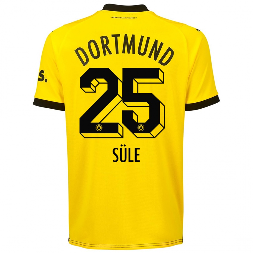 Mænd Niklas Sule #25 Gul Hjemmebane Spillertrøjer 2023/24 Trøje T-Shirt