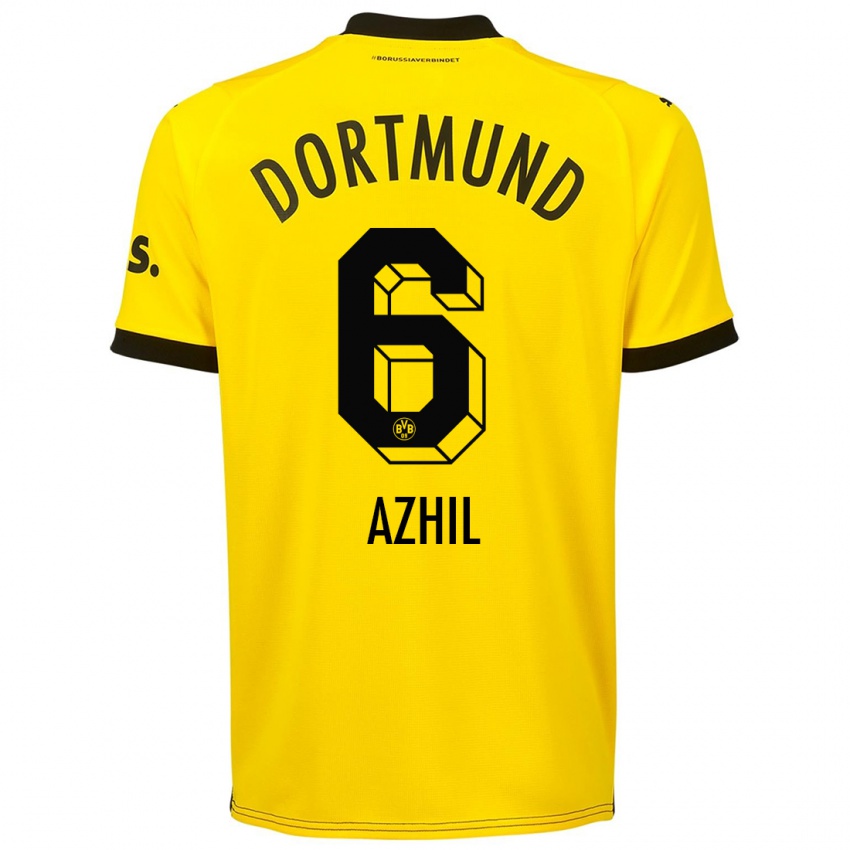 Mænd Ayman Azhil #6 Gul Hjemmebane Spillertrøjer 2023/24 Trøje T-Shirt