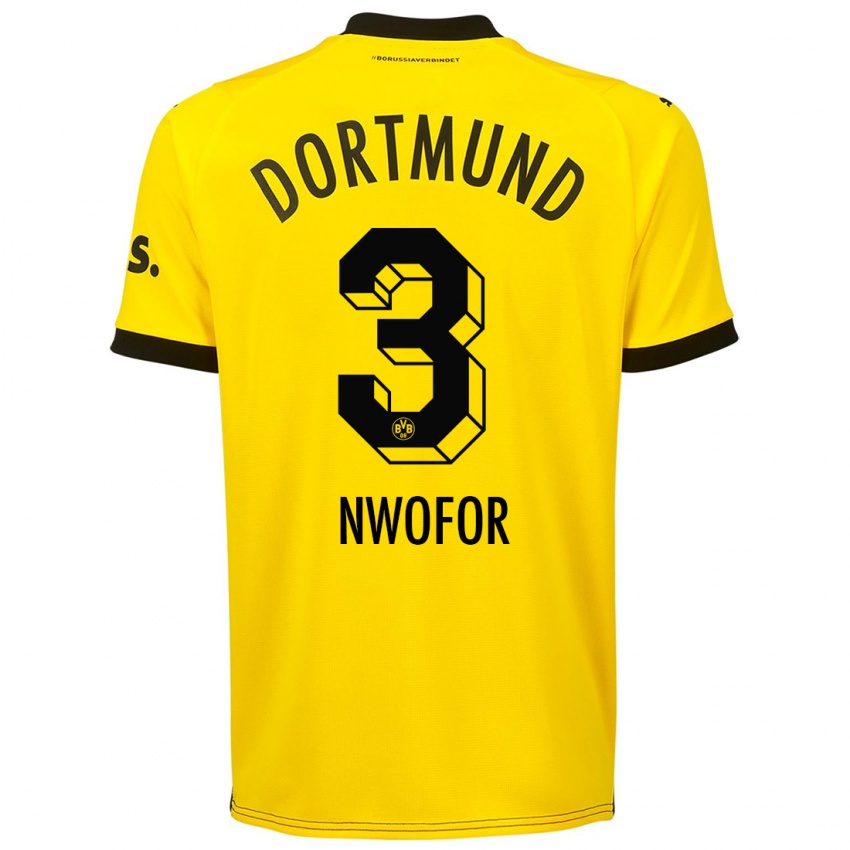 Mænd Jamie Nwofor #3 Gul Hjemmebane Spillertrøjer 2023/24 Trøje T-Shirt