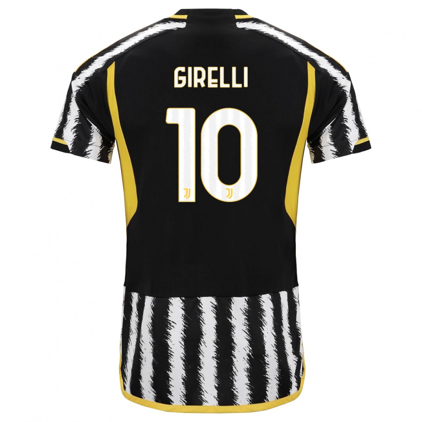 Mænd Cristiana Girelli #10 Sort Hvid Hjemmebane Spillertrøjer 2023/24 Trøje T-Shirt