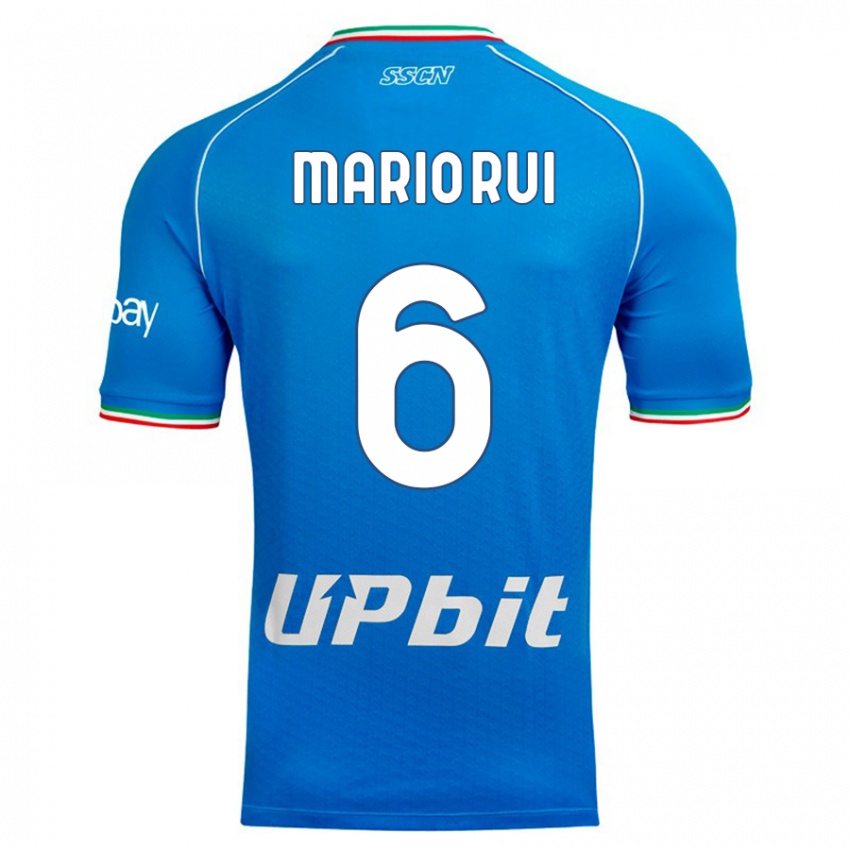 Mænd Mario Rui #6 Himmelblå Hjemmebane Spillertrøjer 2023/24 Trøje T-Shirt