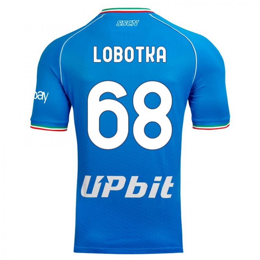 Mænd Stanislav Lobotka #68 Himmelblå Hjemmebane Spillertrøjer 2023/24 Trøje T-Shirt