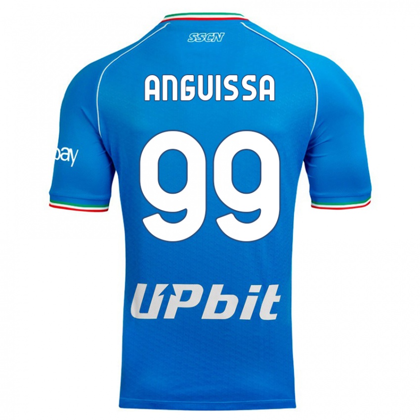Mænd Andre Zambo Anguissa #99 Himmelblå Hjemmebane Spillertrøjer 2023/24 Trøje T-Shirt