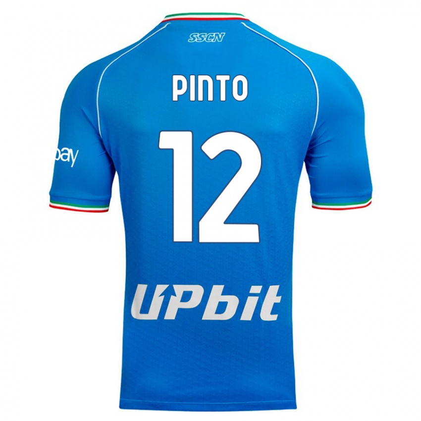 Mænd Ciro Pinto #12 Himmelblå Hjemmebane Spillertrøjer 2023/24 Trøje T-Shirt