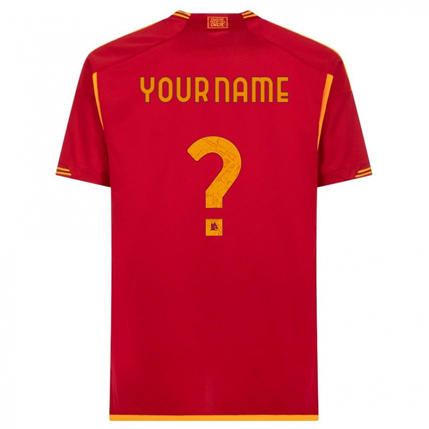 Mænd Dit Navn #0 Rød Hjemmebane Spillertrøjer 2023/24 Trøje T-Shirt