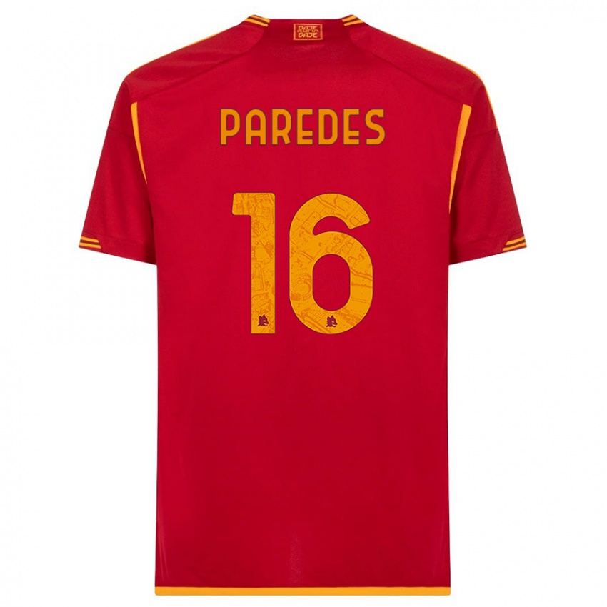 Mænd Leandro Paredes #16 Rød Hjemmebane Spillertrøjer 2023/24 Trøje T-Shirt