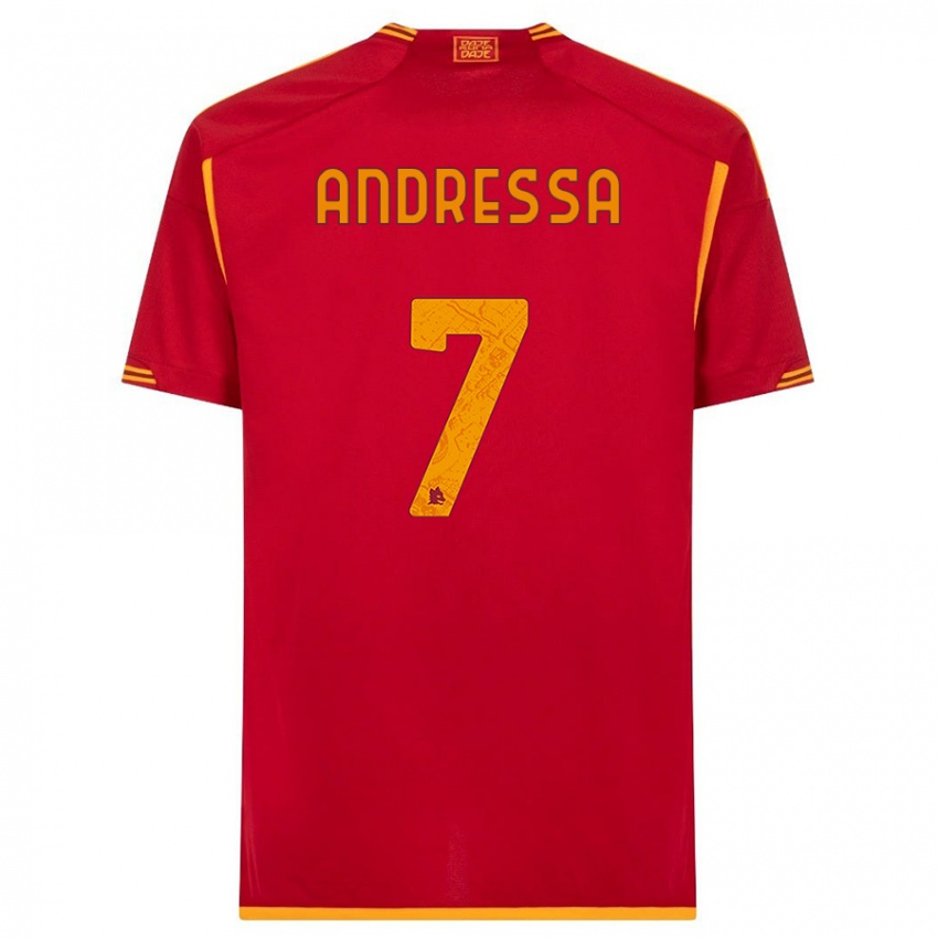 Mænd Andressa #7 Rød Hjemmebane Spillertrøjer 2023/24 Trøje T-Shirt