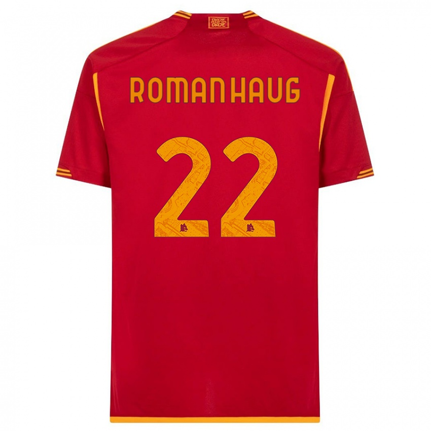 Mænd Sophie Roman Haug #22 Rød Hjemmebane Spillertrøjer 2023/24 Trøje T-Shirt